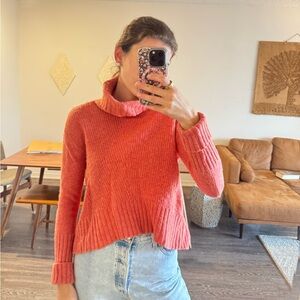 Moth Coral Cowl Neck Sweater